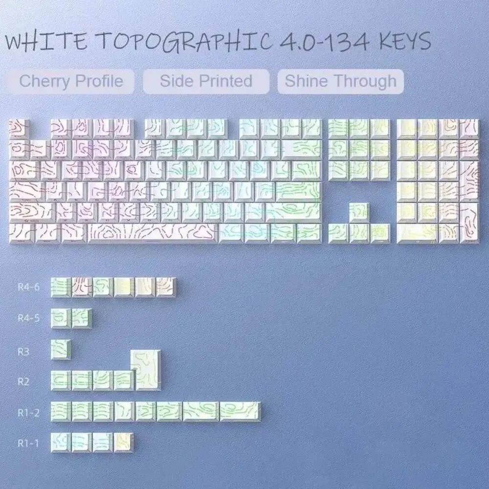 Contour 4.0 Side Engraved Keycap PBT Translucent 97 Key Gaming Mechanical Keyboa